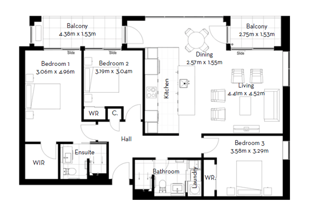 Riccarton-park-retirement-village-3-bedroom-IA-floorplan