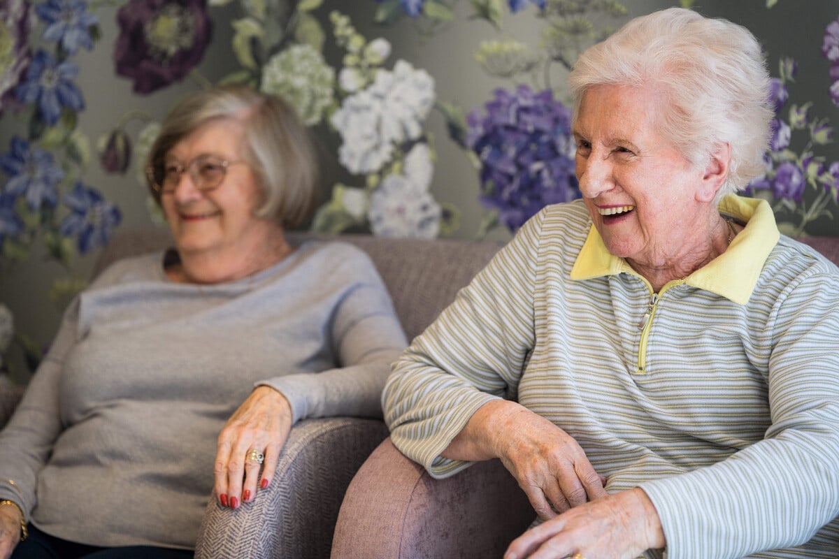 Retirement resident Di in her independent apartment